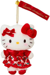 Sanrio Strawberry News 50th Anniversary Hello Kitty Mascot Holder